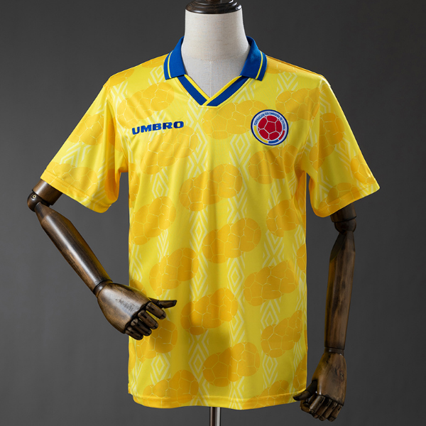 1994 Colombia Retro Home Soccer Jersey Shirt